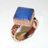 Sapphire Corundum Cut stylish Gold Plated Simple Ring