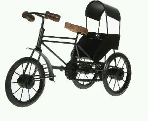 Antique Decorative Black Rickshaw
