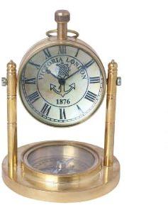 Victoria London Brass Table Clock