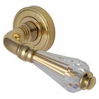 Brass and Crystal Door Handles