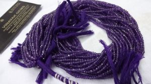 Amethyst Faceted Rondelle Beads