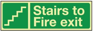 Stairs Fire Exit Signage