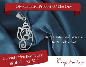 Lord Ganesha Om Silver Pendant