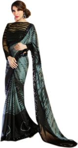 chiffon saree with net blouse