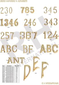 Brass Numerals & alphabets