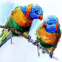 Birds Oil Canvas Paintings