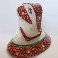 Marble oval ganesh