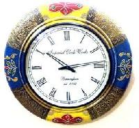 Home decorative Indian handcrafted multicolor wall clock collectible