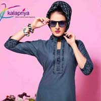 Readymade Gray color Lawn Cotton Western Kurti