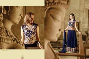 Super Pattern Blue Color Anarkali Suit