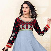 Designer Party Wear Zari Resham Embroidered Dress