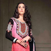 Stylish Party Wear Zari Resham Embroidered Dress