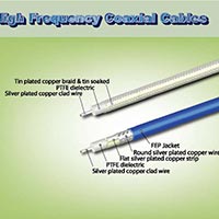 Low loss coaxial cables