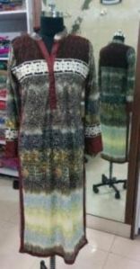 Printed Long Brasso Lycra Kurti