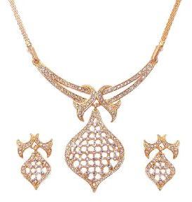 Jack Jewels Gold Plated Big Diamond Necklace