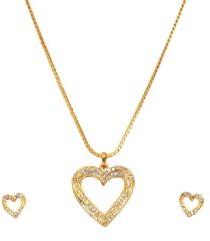 Jack Jewels Gold Plated Crystal Heart Pendant