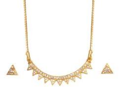 Jack Jewels Gold Plated Mountain Peak Necklace