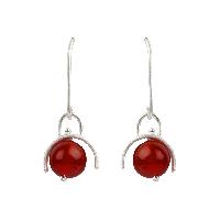 Carnelian Sterling Silver Earrings