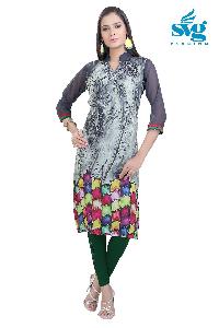 Georgette with dhupian and embroidery,