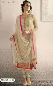 Stunning Cream Churidar Suit