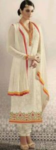 Swanky Cream Faux Churidar Suit