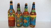 Hand Painted Glass Bottles
