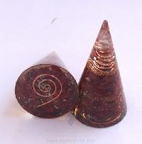 Orgone/ Orgonite Red Jasper Cone