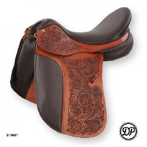 English Hand Carved Saddle