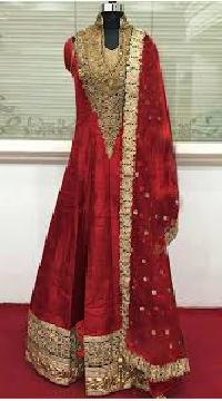 silk embroidered anarkali suits