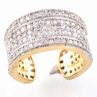 CZ 18k Gold Plated 5 layer Stone Ring