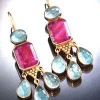 Ruby Gemstone Earrings