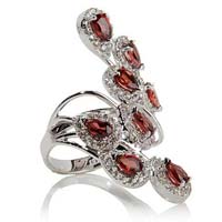 CZ Pear Shaped Ruby Ring