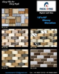 12x18 Glossy Series Elevation Wall Tiles