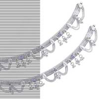 Plain Silver Anklets