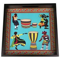 African Tribals Wooden Tray