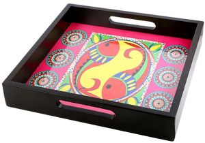 Madhubani Fish Wooden Tray