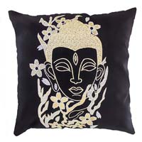 Zari Embroidered Buddha Cushion Cover