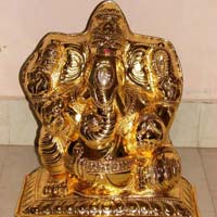 Gold Plated Ganesha Statue