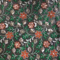 Thread Embroidered Georgette Fabric