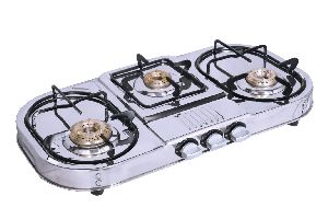 KNIGHT FLAME 3 BURNER STEP GAS STOVE