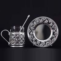 Silver Plated Antiq Coffee Mug Tray