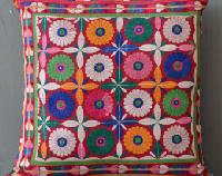 Indian Embroidered Patchwork Cushion Cover