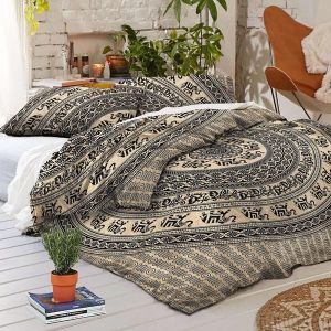 screen printed duvet cover