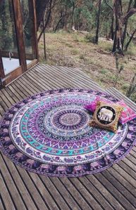 Hippie Elephant Indian Mandala Handmade Cotton Beach Throw Towel