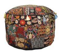 Patchwork Pouf Cover