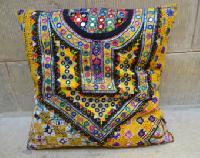 Floral Embroidered Patchwork Cushion Cover