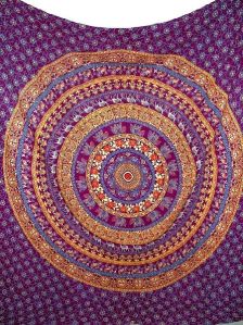 Indian Dorm Tribal Mandala Tapestry Cotton Bedsheet