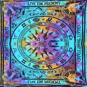 Indian Mandala Multi Color Zodiac Print Tapestry Wall Hanging Decorative
