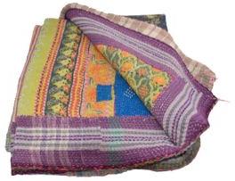 Handmade Stitched Pattern Kantha Quilt