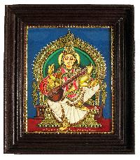 Saraswati Ji Tanjore Paintings